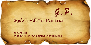 Gyárfás Pamina névjegykártya